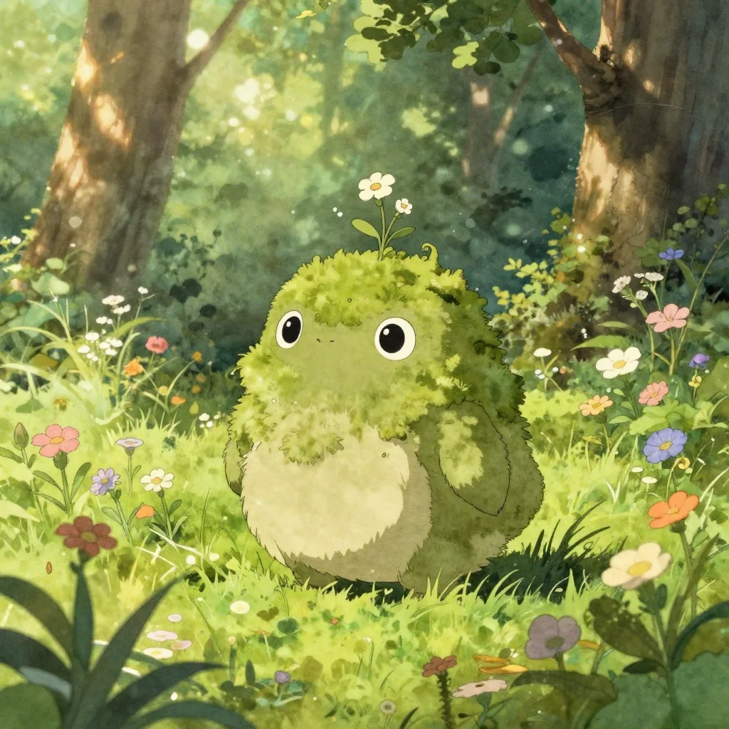 Forest Spirit - AI Generated Ghibli Style Art