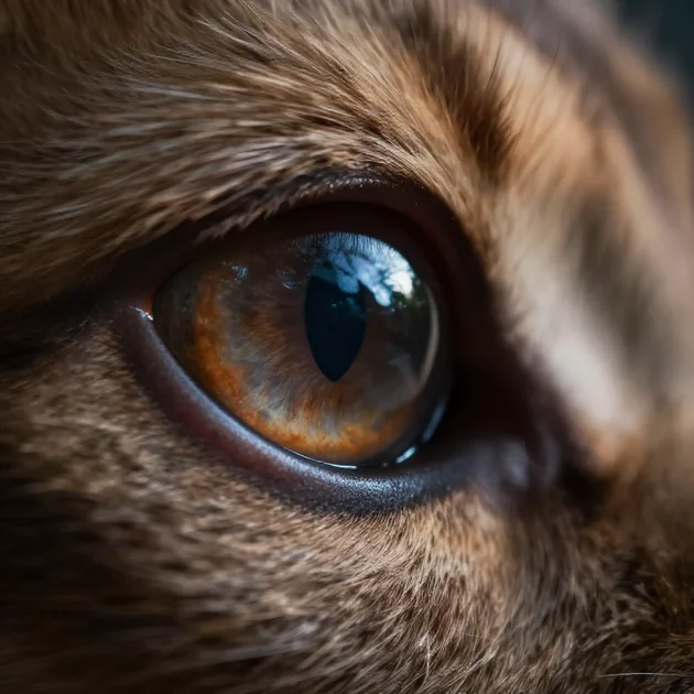 Extreme macro shot of animal eye